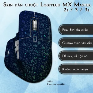 Skin dán chuột Logitech MX Master 2, 2s, 3, 3s mẫu Hoa văn hov016