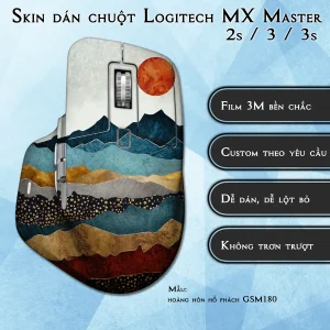 Skin dán chuột Logitech MX Master 2, 2s, 3, 3s mẫu hoàng hôn hổ phách GSM180
