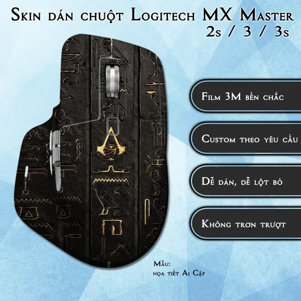 Skin dán chuột Logitech MX Master 2, 2s, 3, 3s mẫu họa tiết Ai Cập