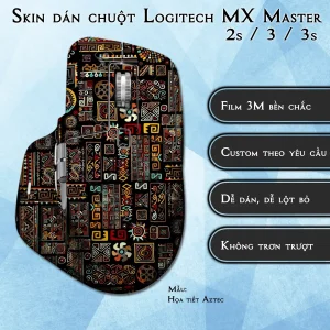 Skin dán chuột Logitech MX Master 2, 2s, 3, 3s mẫu Họa tiết Aztec