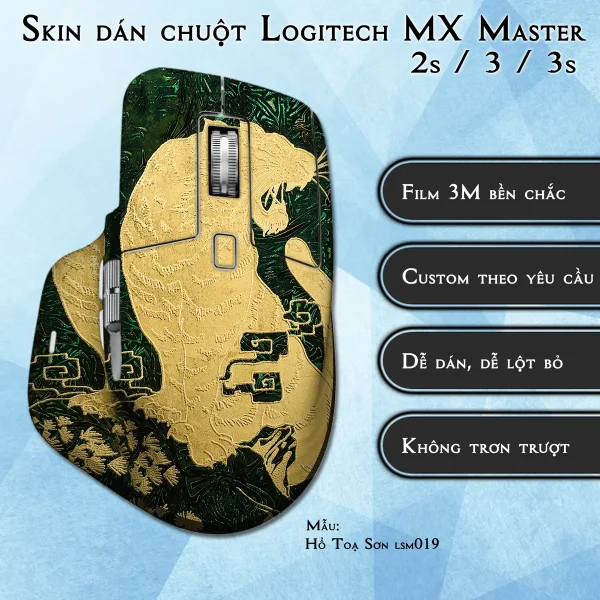 Skin dán chuột Logitech MX Master 2, 2s, 3, 3s mẫu Hổ Toạ Sơn lsm019