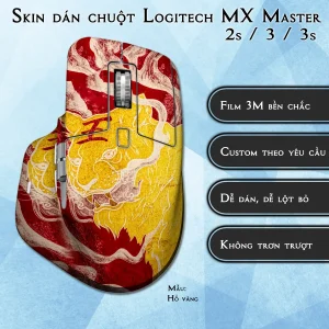 Skin dán chuột Logitech MX Master 2, 2s, 3, 3s mẫu Hổ vàng