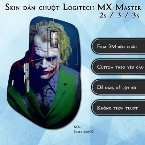 Skin dán chuột Logitech MX Master 2, 2s, 3, 3s mẫu Joker joke02