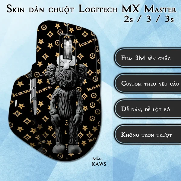 Skin dán chuột Logitech MX Master 2, 2s, 3, 3s mẫu KAWS