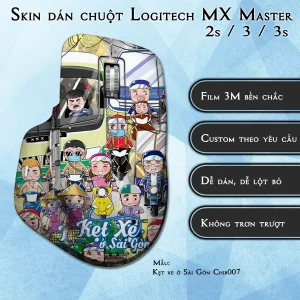 Skin dán chuột Logitech MX Master 2, 2s, 3, 3s mẫu Kẹt xe ở Sài Gòn Chib007