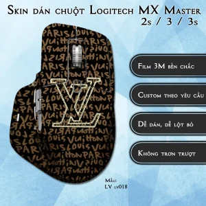 Skin dán chuột Logitech MX Master 2, 2s, 3, 3s mẫu LV lv018