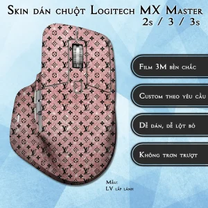 Skin dán chuột Logitech MX Master 2, 2s, 3, 3s mẫu LV lấp lánh