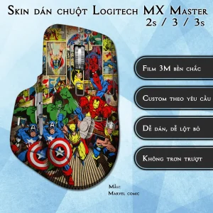 Skin dán chuột Logitech MX Master 2, 2s, 3, 3s mẫu Marvel comic