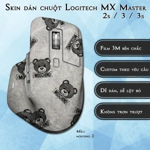 Skin dán chuột Logitech MX Master 2, 2s, 3, 3s mẫu moschino 2