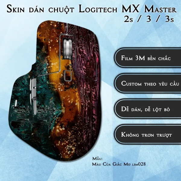 Skin dán chuột Logitech MX Master 2, 2s, 3, 3s mẫu Màu Của Giấc Mơ lsm028