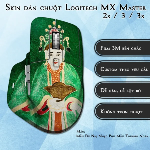 Skin dán chuột Logitech MX Master 2, 2s, 3, 3s mẫu Mẫu Đệ Nhị Nhạc Phủ Mẫu Thượng Ngàn lsm030