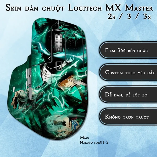 Skin dán chuột Logitech MX Master 2, 2s, 3, 3s mẫu Naruto nar01-2