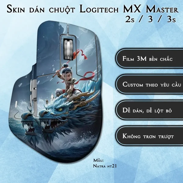 Skin dán chuột Logitech MX Master 2, 2s, 3, 3s mẫu Natra nt21