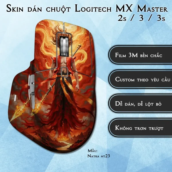 Skin dán chuột Logitech MX Master 2, 2s, 3, 3s mẫu Natra nt23