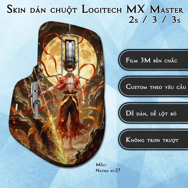 Skin dán chuột Logitech MX Master 2, 2s, 3, 3s mẫu Natra nt27