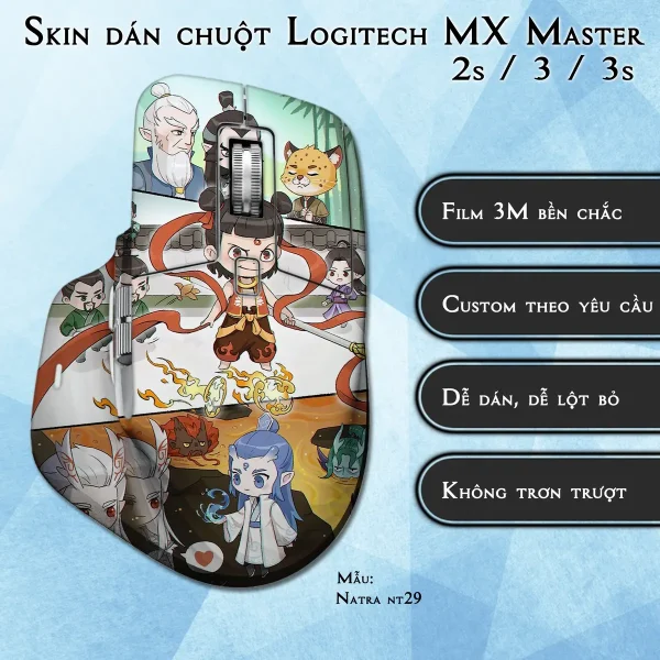 Skin dán chuột Logitech MX Master 2, 2s, 3, 3s mẫu Natra nt29