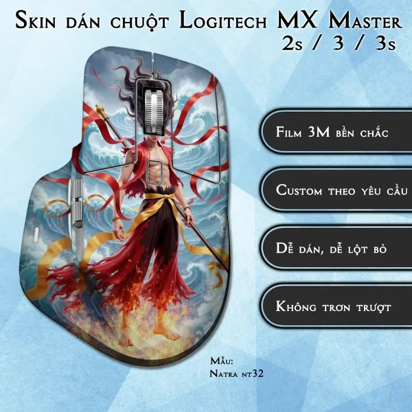 Skin dán chuột Logitech MX Master 2, 2s, 3, 3s mẫu Natra nt32
