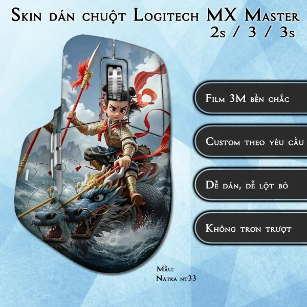 Skin dán chuột Logitech MX Master 2, 2s, 3, 3s mẫu Natra nt33