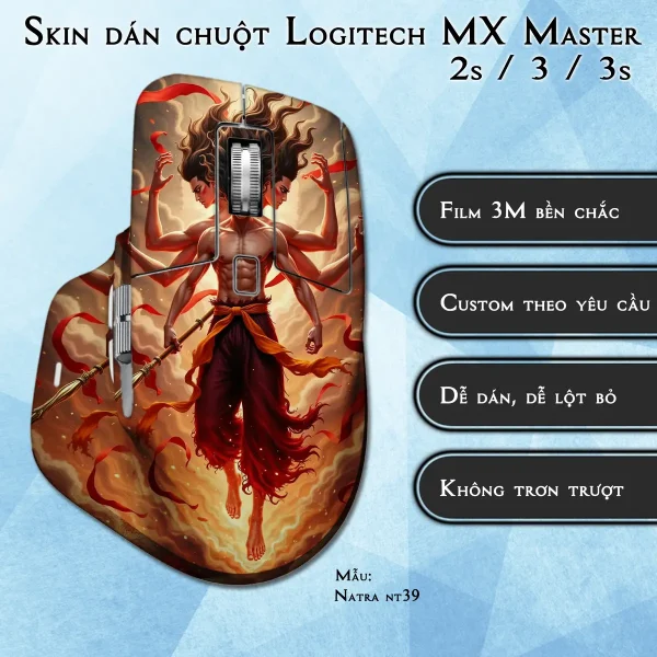 Skin dán chuột Logitech MX Master 2, 2s, 3, 3s mẫu Natra nt39