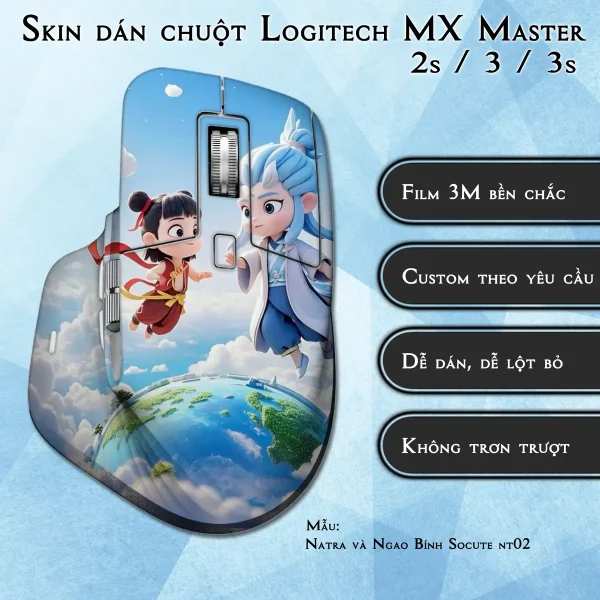Skin dán chuột Logitech MX Master 2, 2s, 3, 3s mẫu Natra và Ngao Bính Socute nt02