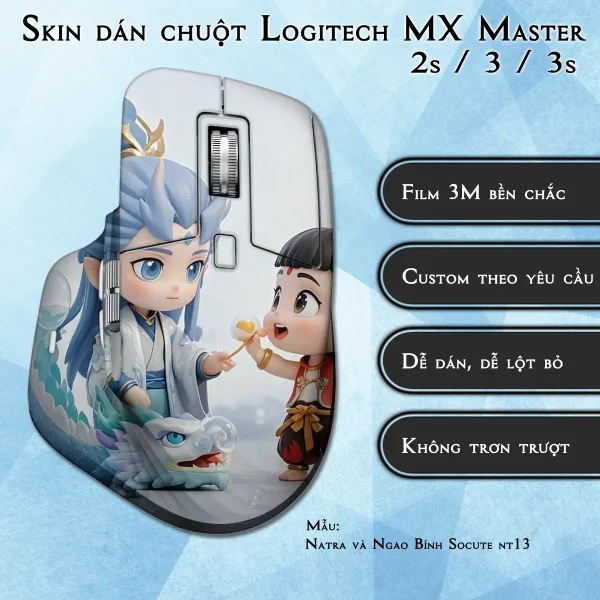 Skin dán chuột Logitech MX Master 2, 2s, 3, 3s mẫu Natra và Ngao Bính Socute nt13