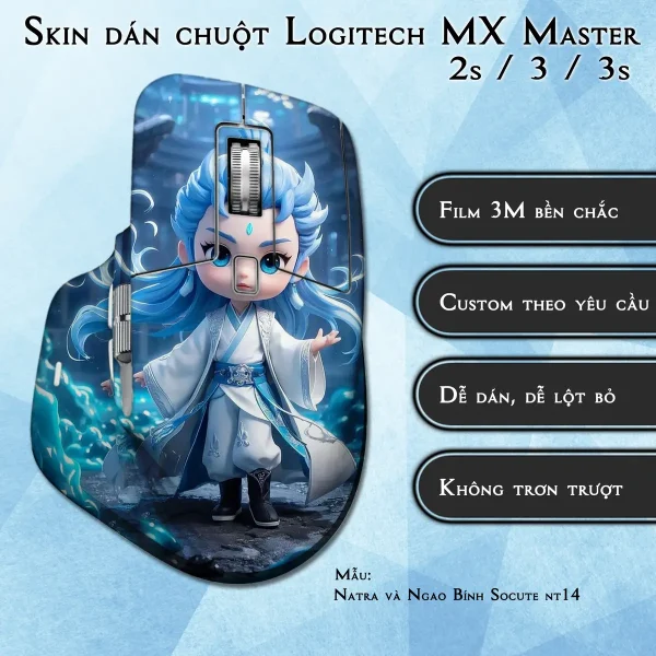 Skin dán chuột Logitech MX Master 2, 2s, 3, 3s mẫu Natra và Ngao Bính Socute nt14