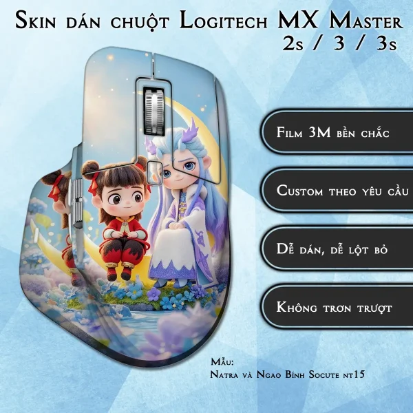 Skin dán chuột Logitech MX Master 2, 2s, 3, 3s mẫu Natra và Ngao Bính Socute nt15