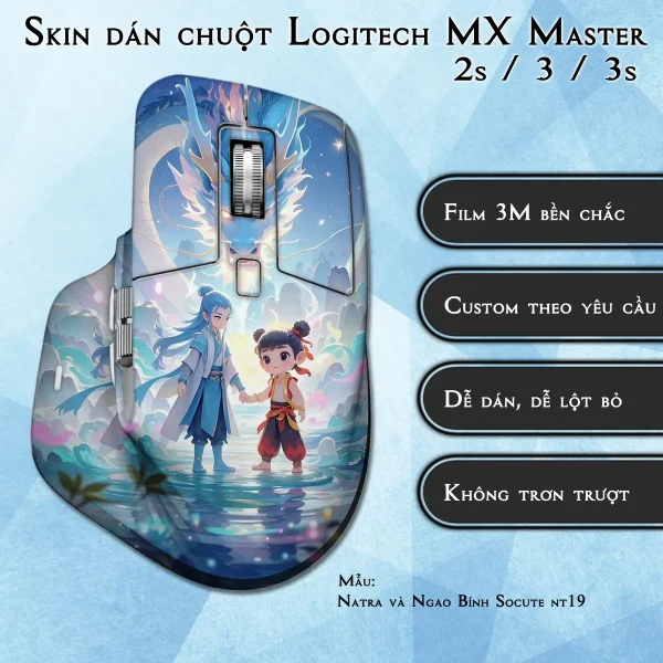 Skin dán chuột Logitech MX Master 2, 2s, 3, 3s mẫu Natra và Ngao Bính Socute nt19