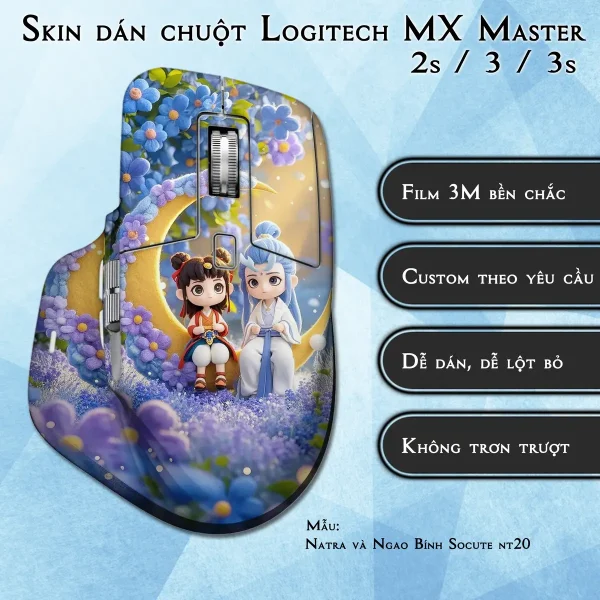 Skin dán chuột Logitech MX Master 2, 2s, 3, 3s mẫu Natra và Ngao Bính Socute nt20