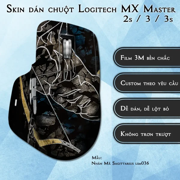 Skin dán chuột Logitech MX Master 2, 2s, 3, 3s mẫu Nhân Mã Sagittarius lsm036