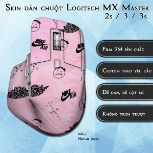 Skin dán chuột Logitech MX Master 2, 2s, 3, 3s mẫu Nikeair hồng