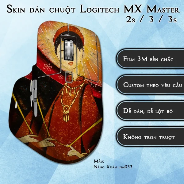 Skin dán chuột Logitech MX Master 2, 2s, 3, 3s mẫu Nàng Xuân lsm033