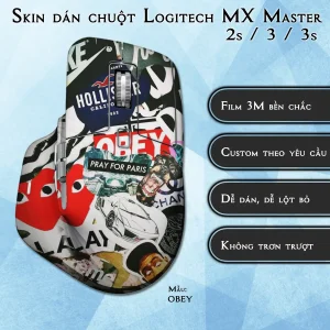 Skin dán chuột Logitech MX Master 2, 2s, 3, 3s mẫu OBEY