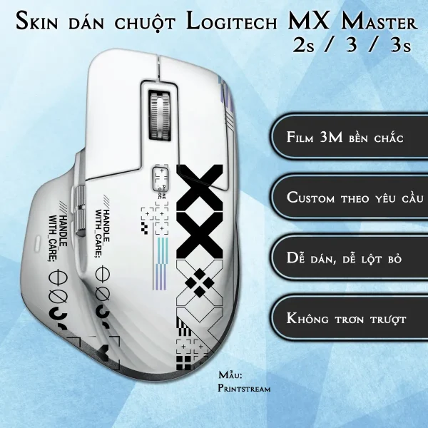 Skin dán chuột Logitech MX Master 2, 2s, 3, 3s mẫu Printstream
