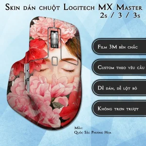 Skin dán chuột Logitech MX Master 2, 2s, 3, 3s mẫu Quốc Sắc Phương Hoa
