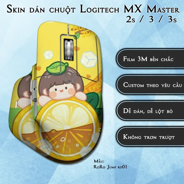 Skin dán chuột Logitech MX Master 2, 2s, 3, 3s mẫu RoRo Jump ro01