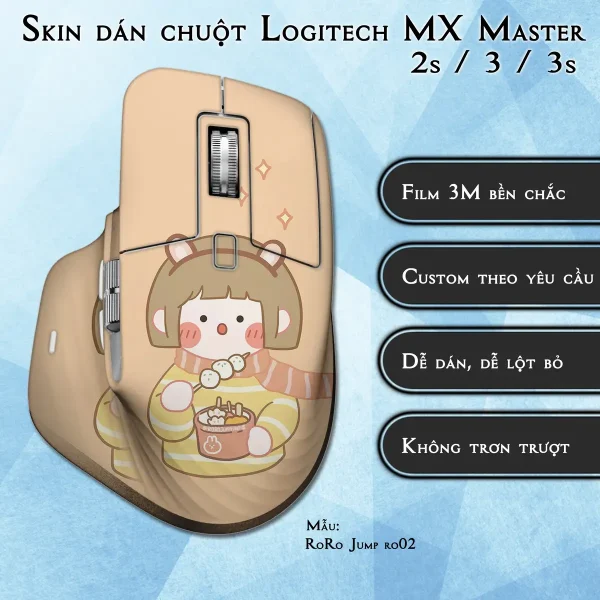 Skin dán chuột Logitech MX Master 2, 2s, 3, 3s mẫu RoRo Jump ro02