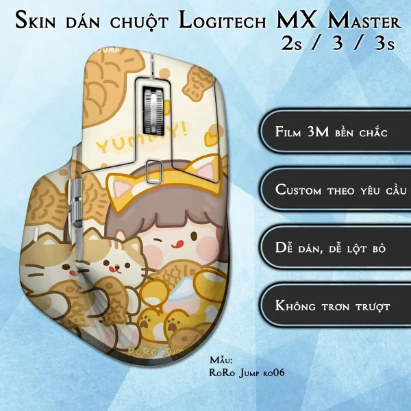 Skin dán chuột Logitech MX Master 2, 2s, 3, 3s mẫu RoRo Jump ro06