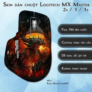 Skin dán chuột Logitech MX Master 2, 2s, 3, 3s mẫu Rồng Dragon dra047