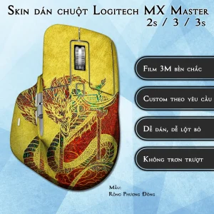 Skin dán chuột Logitech MX Master 2, 2s, 3, 3s mẫu Rồng Phương Đông