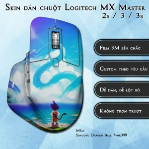 Skin dán chuột Logitech MX Master 2, 2s, 3, 3s mẫu Songoku Dragon Ball 7vnr009