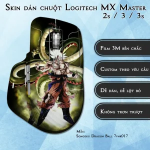Skin dán chuột Logitech MX Master 2, 2s, 3, 3s mẫu Songoku Dragon Ball 7vnr017