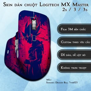 Skin dán chuột Logitech MX Master 2, 2s, 3, 3s mẫu Songoku Dragon Ball 7vnr023