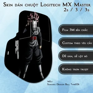 Skin dán chuột Logitech MX Master 2, 2s, 3, 3s mẫu Songoku Dragon Ball 7vnr026