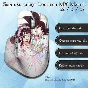 Skin dán chuột Logitech MX Master 2, 2s, 3, 3s mẫu Songoku Dragon Ball 7vnr028
