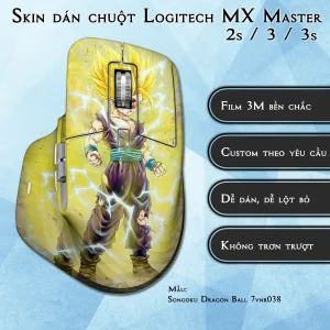 Skin dán chuột Logitech MX Master 2, 2s, 3, 3s mẫu Songoku Dragon Ball 7vnr038