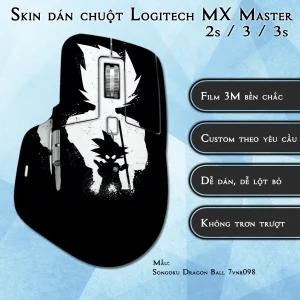 Skin dán chuột Logitech MX Master 2, 2s, 3, 3s mẫu Songoku Dragon Ball 7vnr098