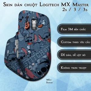 Skin dán chuột Logitech MX Master 2, 2s, 3, 3s mẫu Stitch