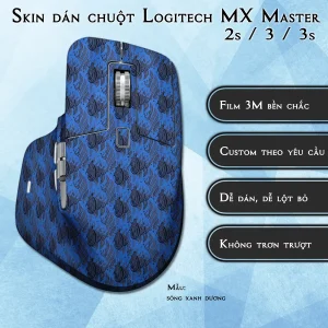 Skin dán chuột Logitech MX Master 2, 2s, 3, 3s mẫu sóng xanh dương
