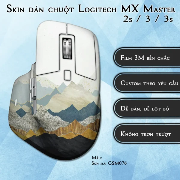 Skin dán chuột Logitech MX Master 2, 2s, 3, 3s mẫu Sơn mài GSM076